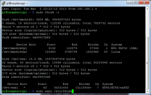 $sudo nano /etc/fstab
