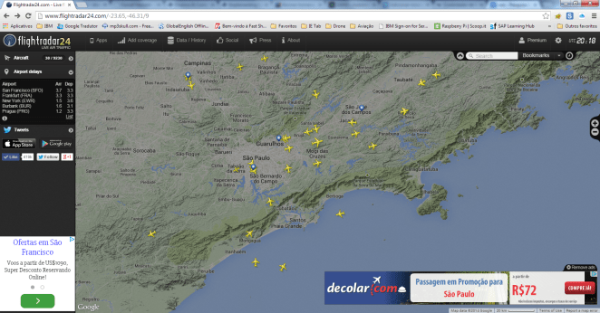 Tela Web - Flight Radar